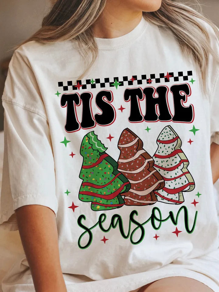 Little Debbie Christmas tree cake png, tis the season png, retro Christmas png, little Debbie png, Christmas sublimation, Christmas tree png
