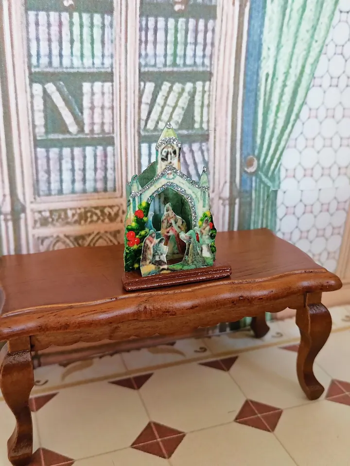 Nativity Scene. Dollhouse Miniature. 1:12. Handmade. Christmas. Christmas Gift. Author's design.