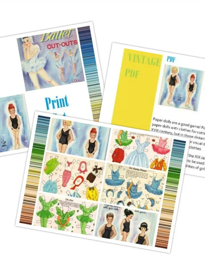 Paper Doll Ballet Digital Download PDF