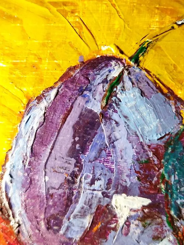 Plum painting kitchen still life fruit wall decoration