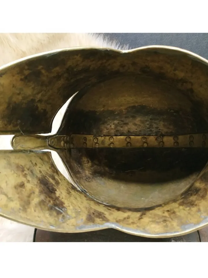 Ancient Greek - helmet of king Leonid - king of Sparta - Spartan helmet - brass