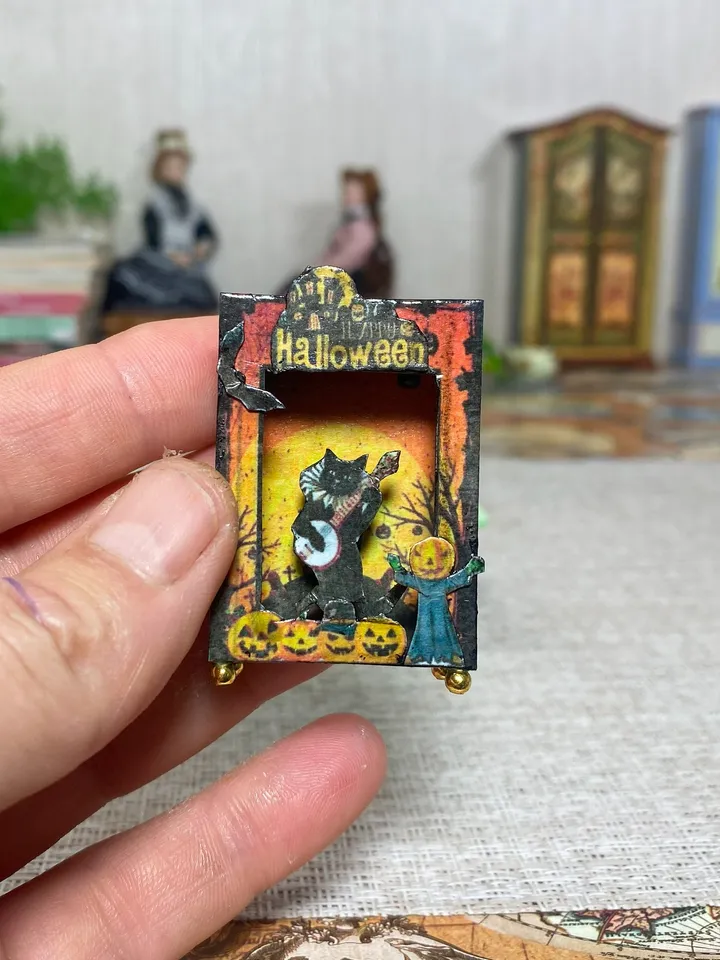 Halloween. Puppet show. TUTORIAL.dollhouse miniature.