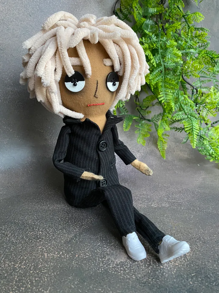 Strange Art Doll, Oddity Boy, Handmade Cloth doll, Gothic Shelf Decor, Weird Art Collectible, Creepy Doll Alternative Gift