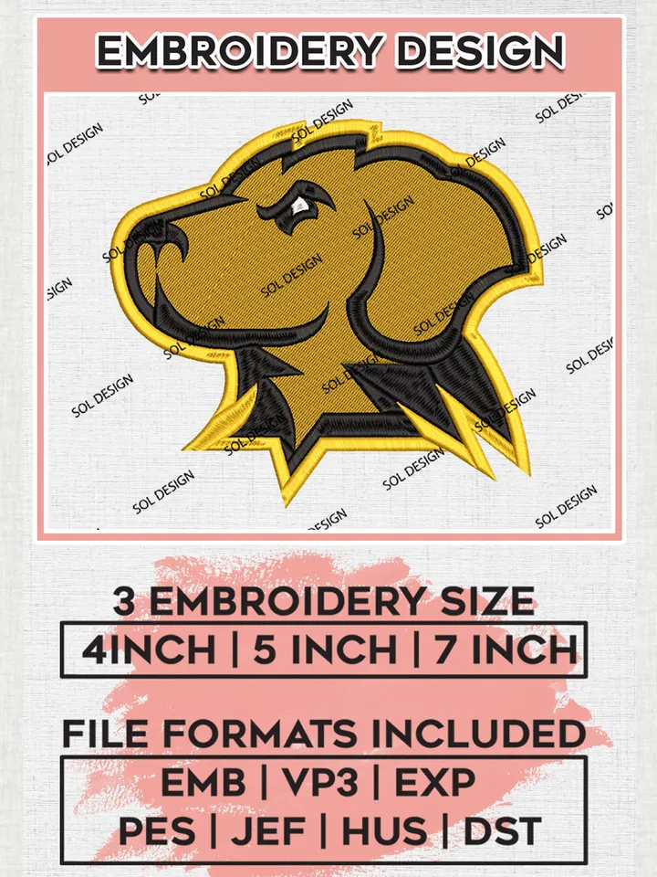 UMBC Retrievers Embroidery Designs, NCAA Logo Embroidery Files, NCAA UMBC Retrievers Logo, NCAA Embroidery Designs, Machine Embroidery Designs, Digital Download