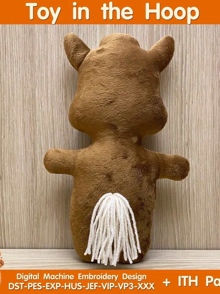 ITH Horse toy soft stuffed in the Hoop Digital Design for Machine Embroidery
