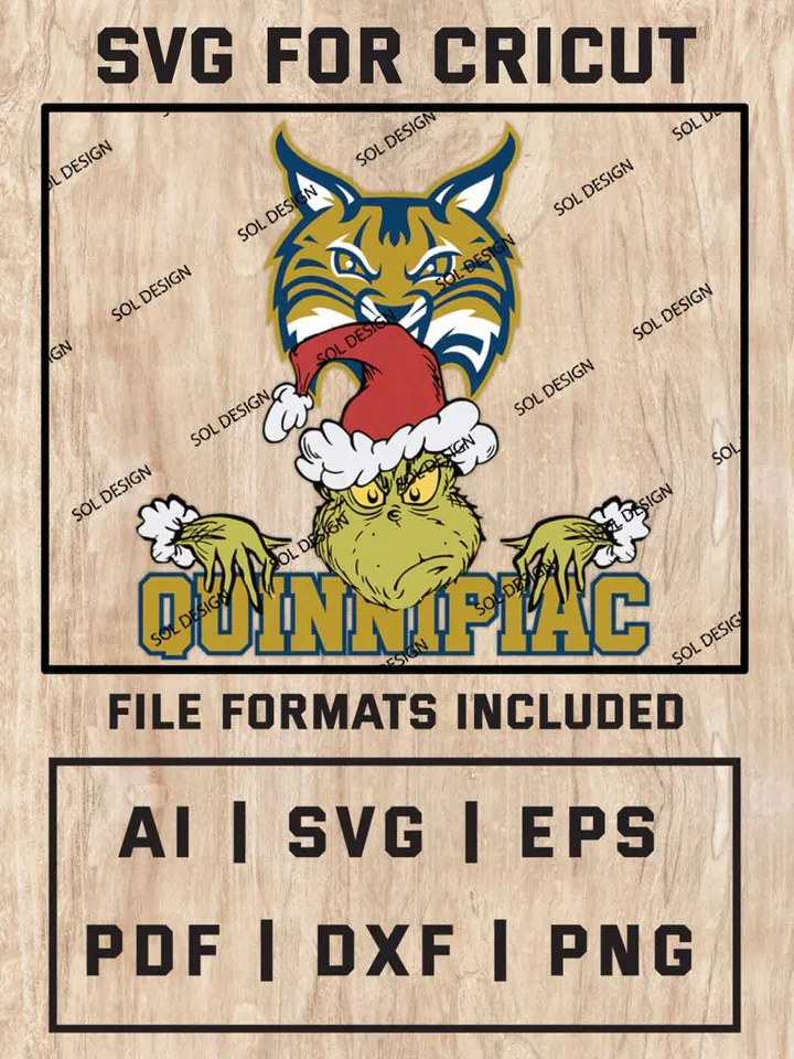 Grinch Quinnipiac Bobcats SVG, NCAA College Team SVG Design, NCAA Quinnipiac Bobcats SVG, NCAA Quinnipiac Team Cricut, Christmas Svg, Grinch svg, Digital Download