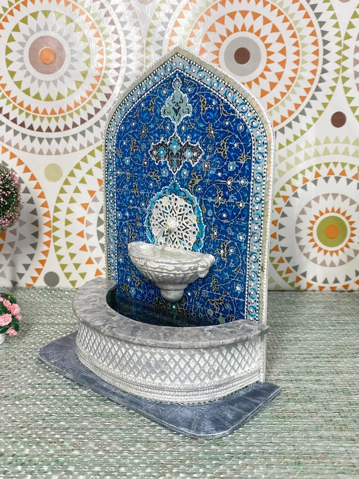 Fountain wall for a doll house. Doll mini. 1:12. Fountain for the puppet garden.