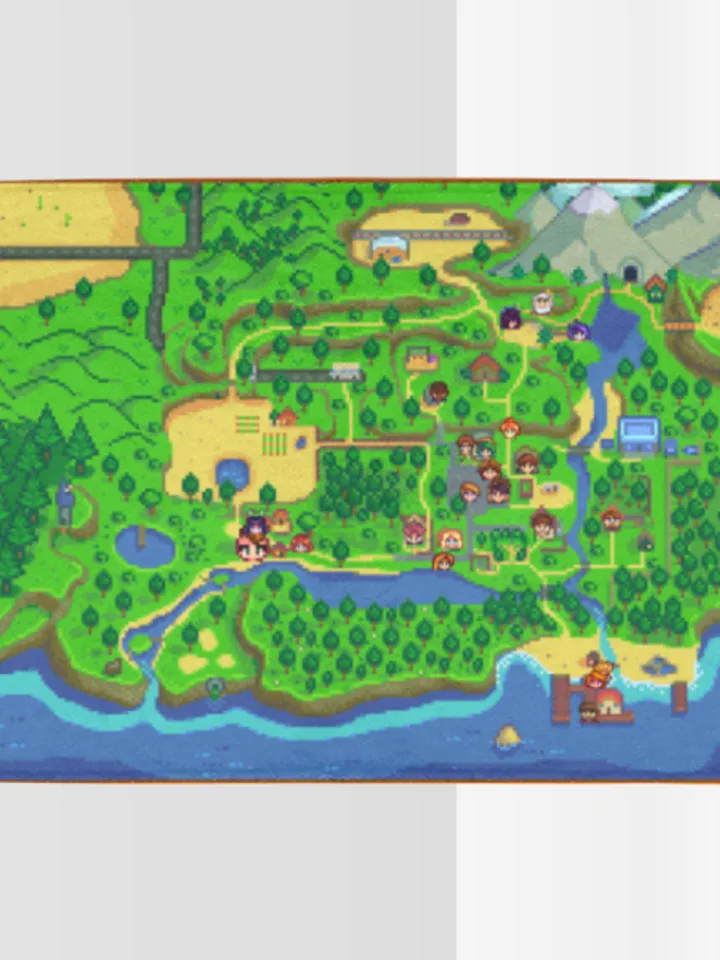 Stardew Valley Map Blanket Lightweight Soft Microfiber Fleece