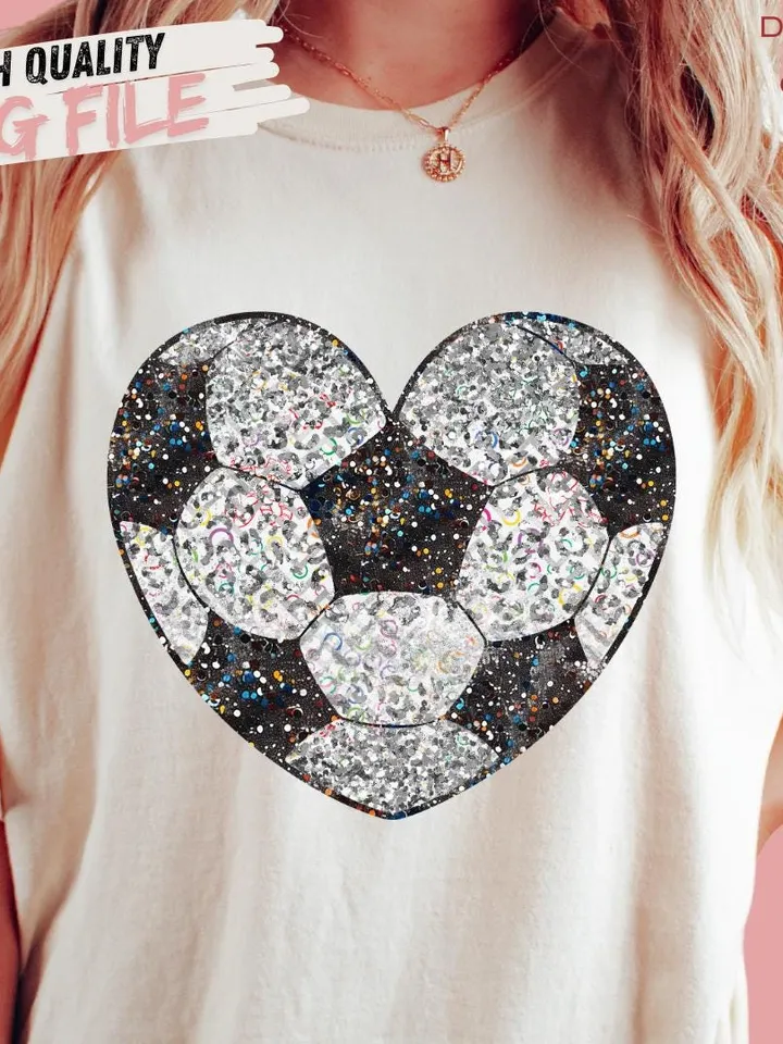 Soccer Game Day PNG, Black, Glitter, Faux Sequin, Soccer, Soccer Mom, Soccer Mama, Game Day Vibes, Sublimation Design Downloads