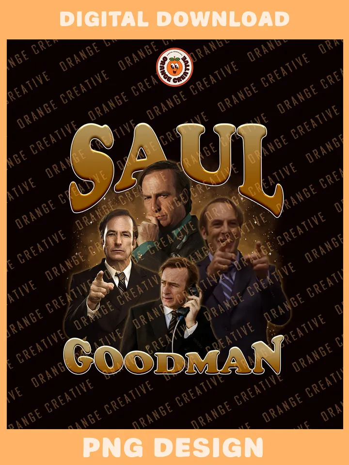Vintage Saul Good Man Bootleg T-shirt PNG, 90s Bootleg Template, Graphic Saul  PNG Files, Custom Bootleg Music Tee, Digital Download