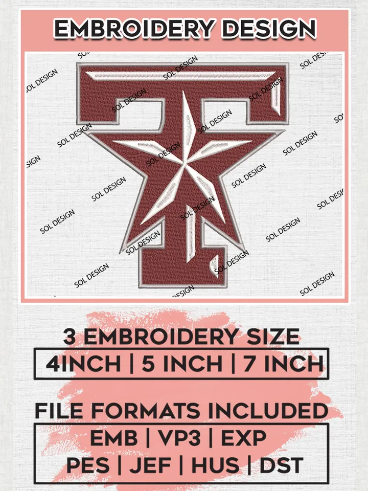 Texas A&M Aggies NCAA Team Logo embroidery designs, NCAA Texas A&M Aggies Logo Machine embroidery designs, NCAA Logo embroidery designs, NCAA Lopes Machine embroidery designs, Digital Download