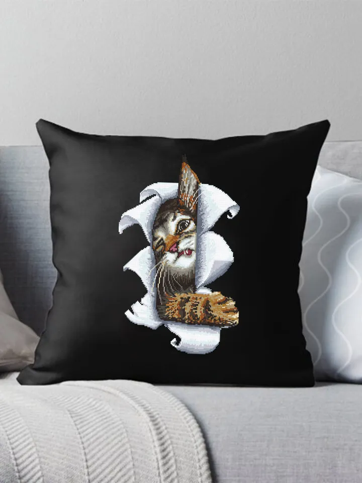 Funny cat cross stitch pattern download PDF Animal cross stitch chart, Cute kitten embroidery PDF, Easy cross stitch Gift for cat lover #K10