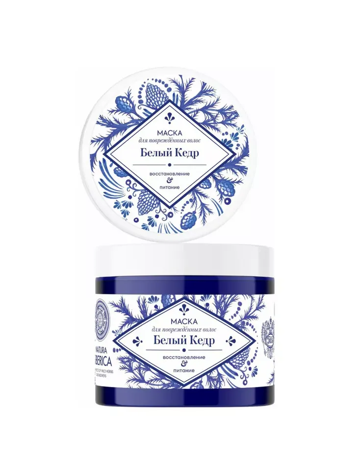 Natura Siberica Gzel White Cedar Restoring nutrition for damaged hair shampoo +balm+mask+spray