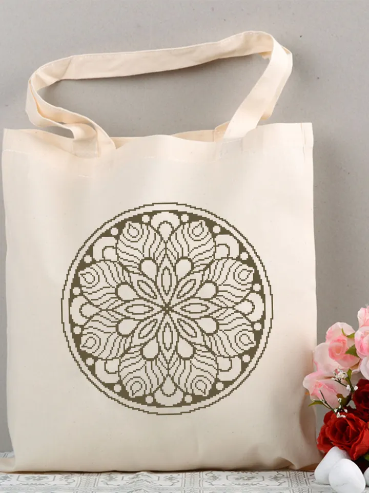 Mandala set cross stitch pattern download PDF, Monochrome mandala embroidery, Floral ornament cross stitch chart, Mandala digital PDF #S29