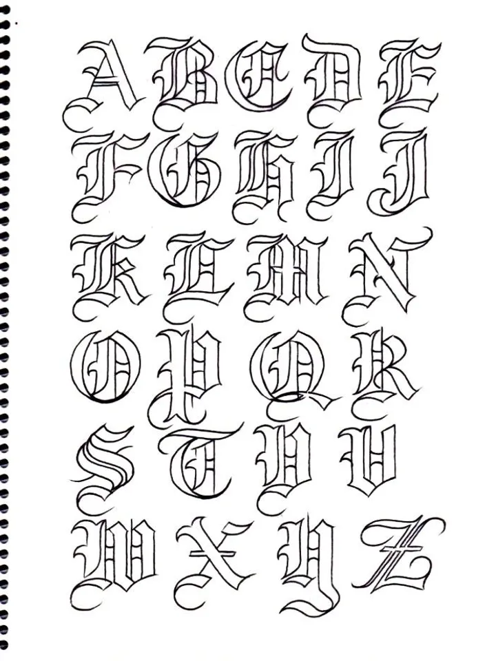 BJ Betts Lettering Guide 1