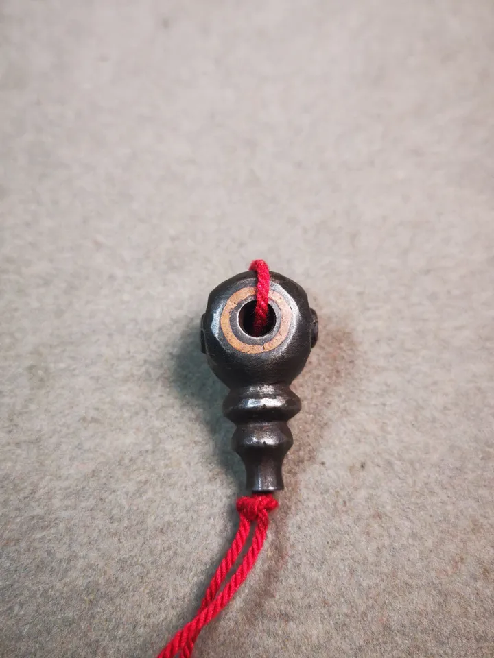 Gandhanra Tibetan Cold Iron Guru Bead,Big Size T-drilled 3-Hole Prayer Bead,Mala Bead,Connector Bead for Buddhist Bead Accessories