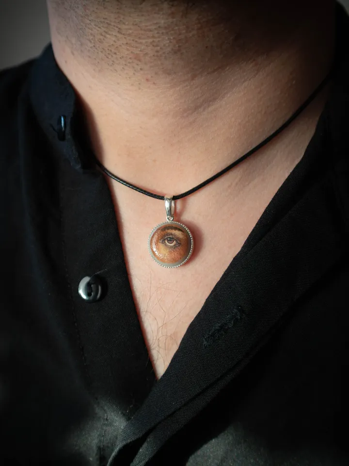 Handmade silver jewelry, Pendant "Lover Eye", Handmade jewelry charm