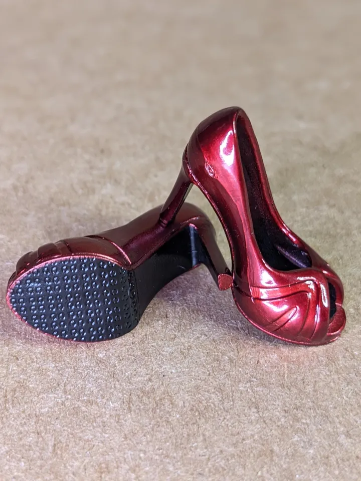 Cherry Red heels sandals for fashion female dolls (Color Infusion, MH)