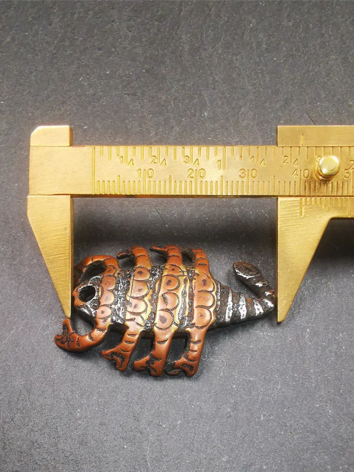 Gandhanra Handmade Tibetan Amulet,Scorpion Guru of Padmasambhava, Buddhist Scorpion Totem Pendant, Made of Cold Iron,1.6"