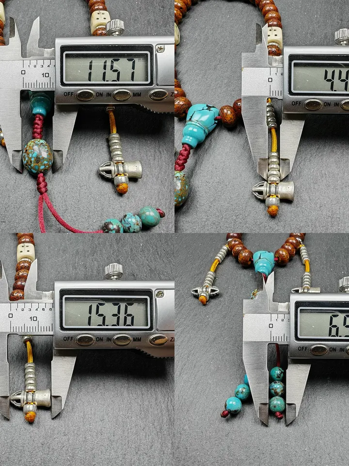 Gandhanra Authentic Tibetan Handhold Wrist Mala - 10mm Old Lotus Seed Beads Bracelet - Best Portable Buddhist Prayer Beads for Meditation
