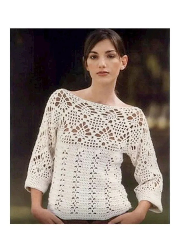 Crochet top, sweater crochet pattern, lace top, summer sweater crochet pattern pdf