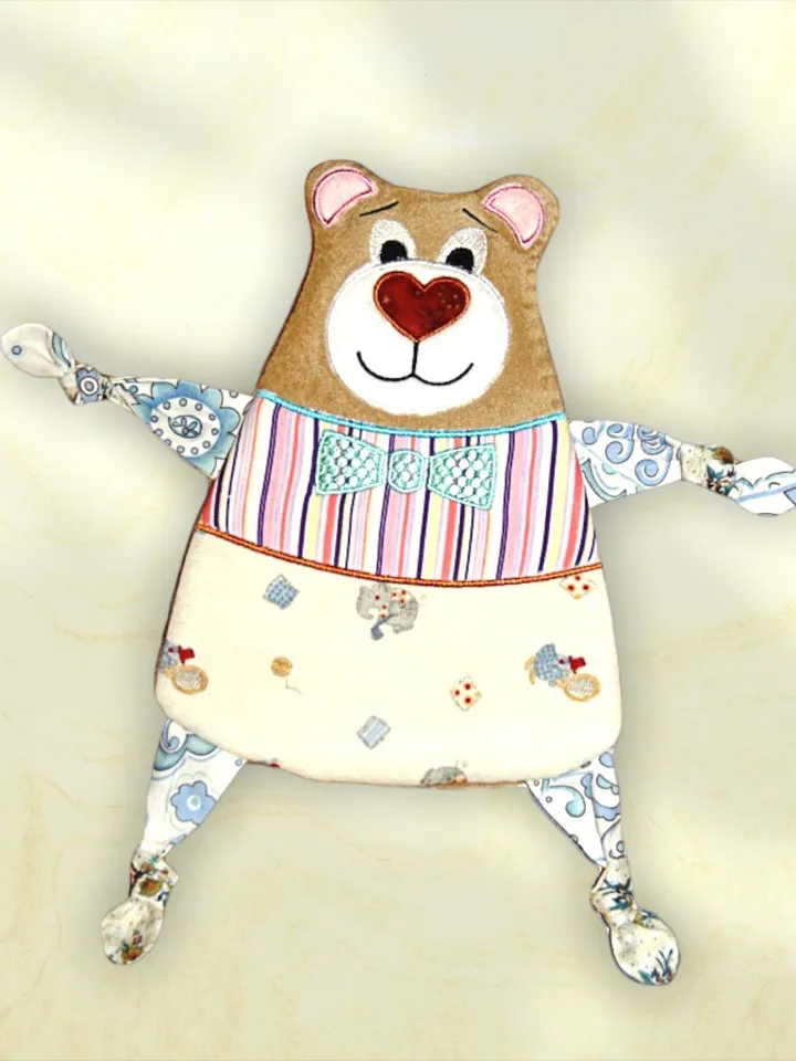 Bear Baby Comforter Toy Machine Embroidery Designs in the hoop project digital embroidery pattern Machine embroidery pattern for babies