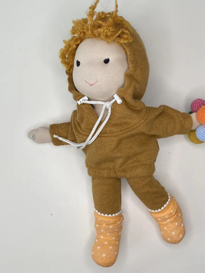 Waldorf doll boy ready to ship, mohair doll hair, Textile toy, Organic eco friendly doll, Stuffed toy, Handmade dolls