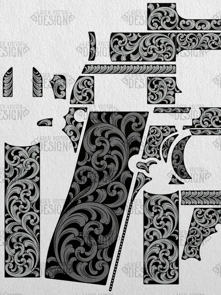VECTOR DESIGN Colt MK IV Series 80 Government 380 Scrollwork