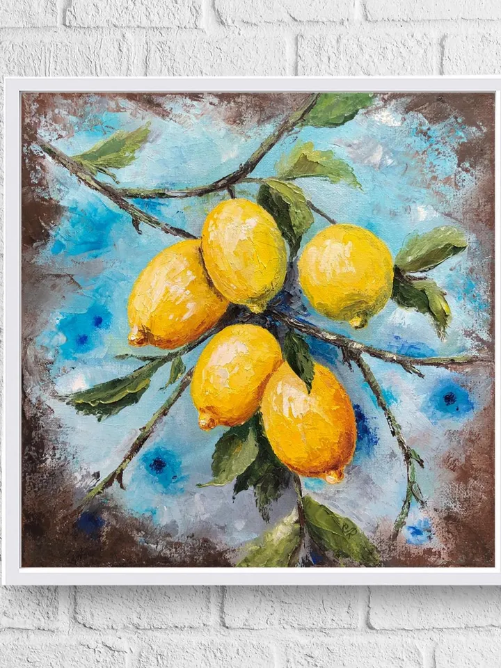 Lemons Original Painting Fruits Oil Painting Kitchen Still life Food Painting