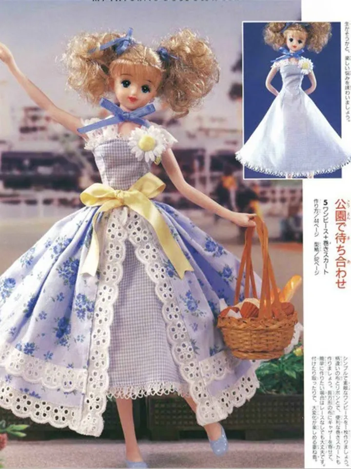 Clothes for Fashionable Dolls Japanese Magazine Sewing Pattern Wardrobe Clothes for Dolls Digital Download PDF