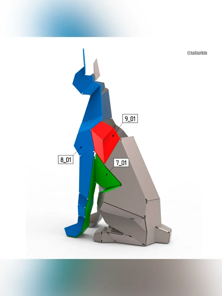 Welding Project Plans Drawings Mini Doberman (DXF, PDF)