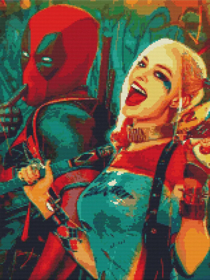 Harley Quinn Cross Stitch Pattern / Deadpool PDF Cross Stitch Chart / The Suicide Squad / Joker Cross Stitch Pattern