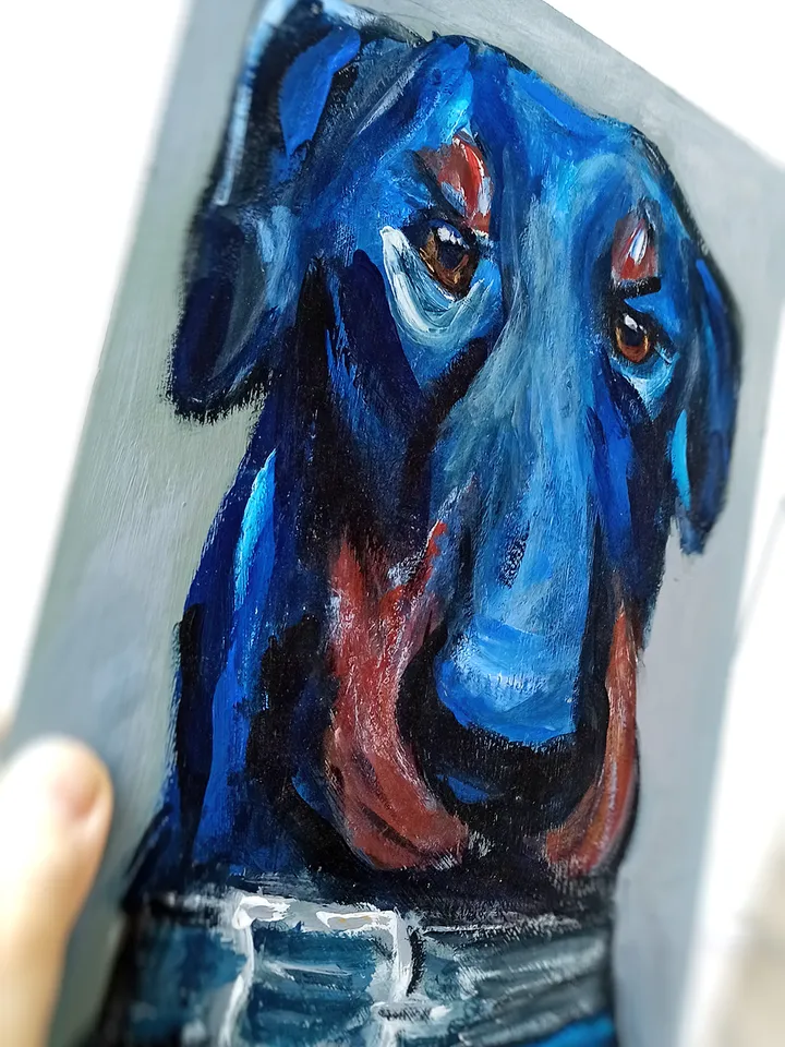 The Jagdterrier - The Painting Of A Good Hunting Dog. The original acrylic painting.