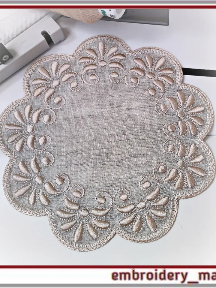 In the hoop embroidery design napkin 2 and wreath 2 designs