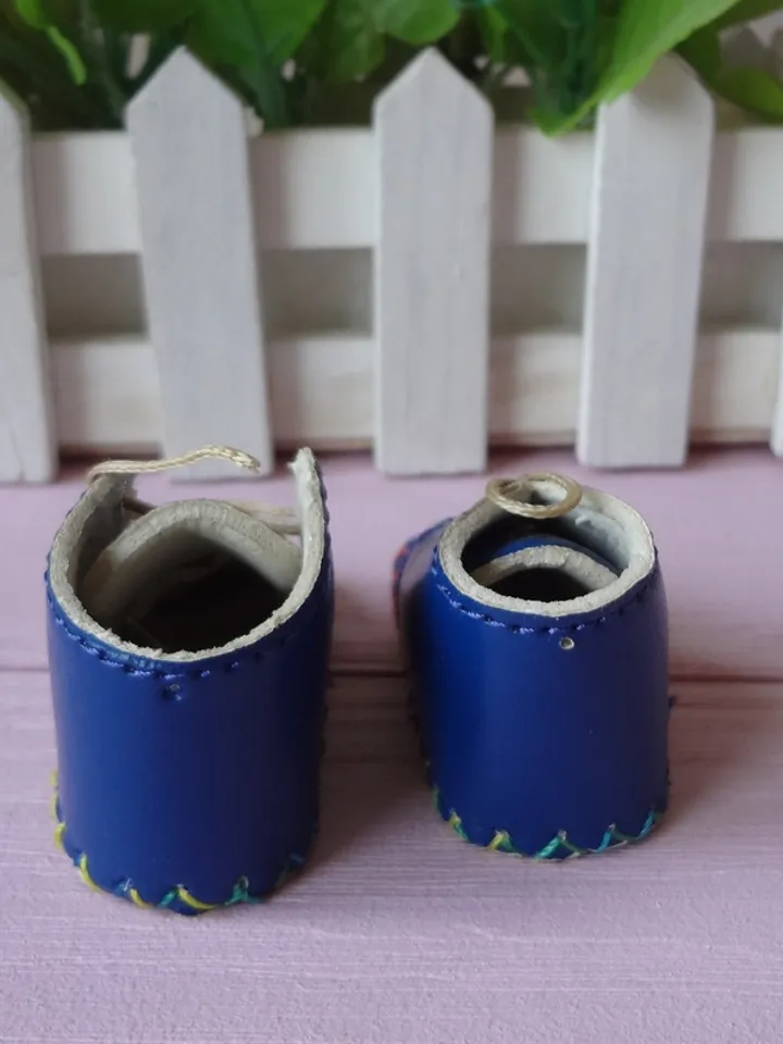 BJD Doll shoes - Handmade blue Doll shoes for 1/3 1/4 BJD Doll - 7cm doll shoes – Christmas gift idea