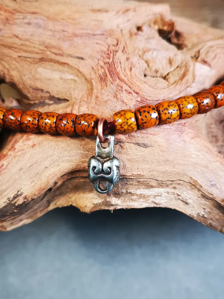 Gandhanra Handmade Mala Counter, Mala Pendant Connecting Ring, Prayer Beads Accessories,Made of Cold Iron