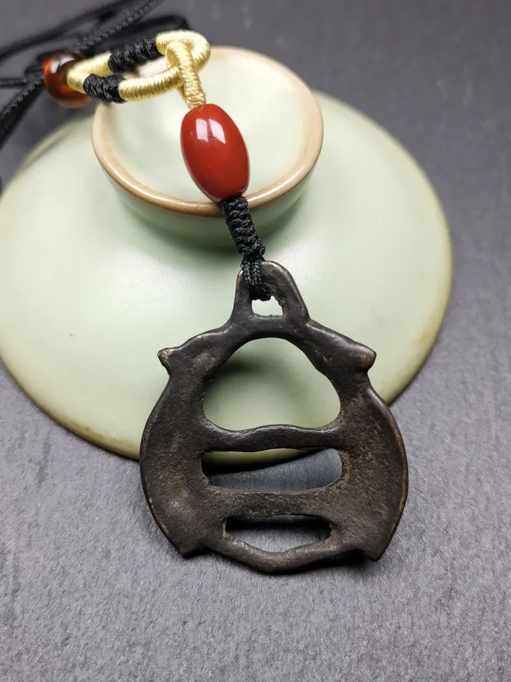 Gandhanra Antique Tibetan Buddhist Amulet Pair of Deer | Thokcha Protection Necklace for Harmony & Peace,Unique Spiritual Necklaces