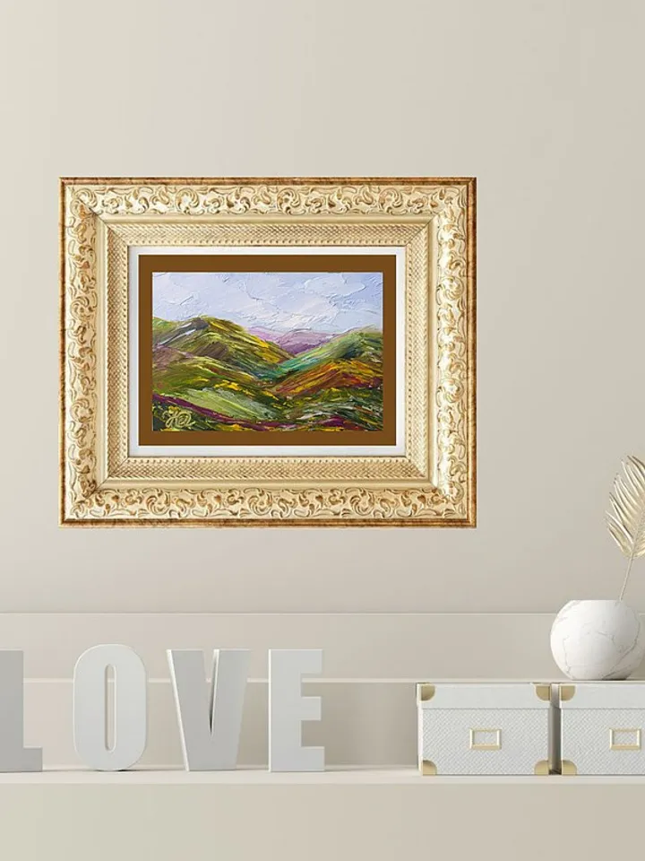 Tuscany Painting ACEO Original Art Landscape Wall Art Small Impasto Oil Painting