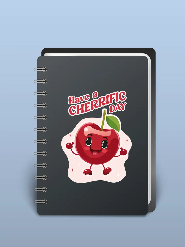 Cute Cherry Character Design, Have a Cherrific Day, Gift Cut Files, Sublimation Design, Trendy Cute and Groovy Aesthetic Design for T-shirt