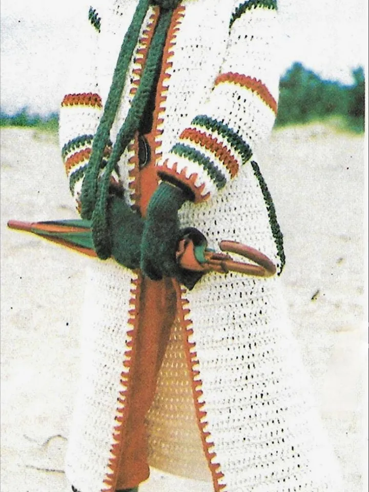 Long cardigan Coat crochet pattern women ladies Coat cardigan vintage pattern instant download