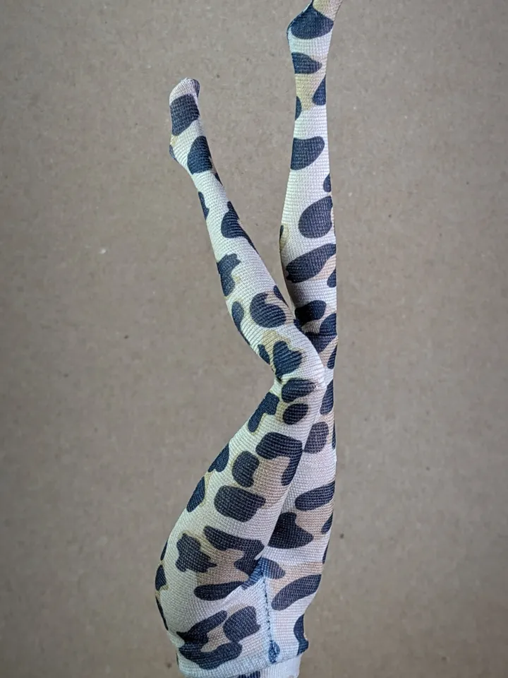Handmade leopard-print tights for 1/6 scale fashion dolls