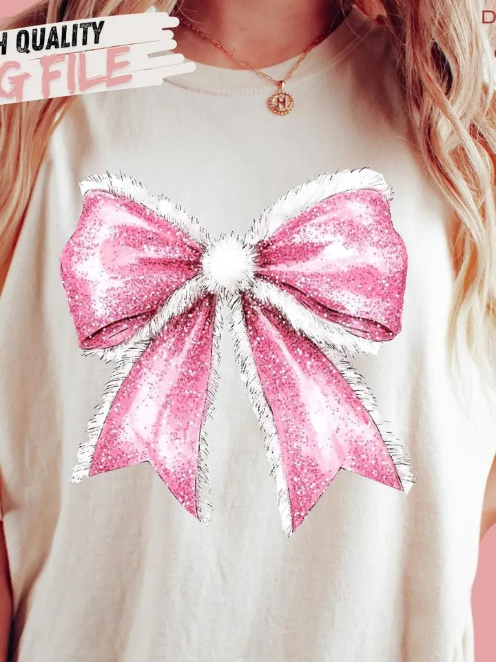 Pink Coquette Christmas png, Coquette Bow Png, Christmas sublimation, Trending png, Retro Holidays png, Holiday vibes png, Pink Christmas