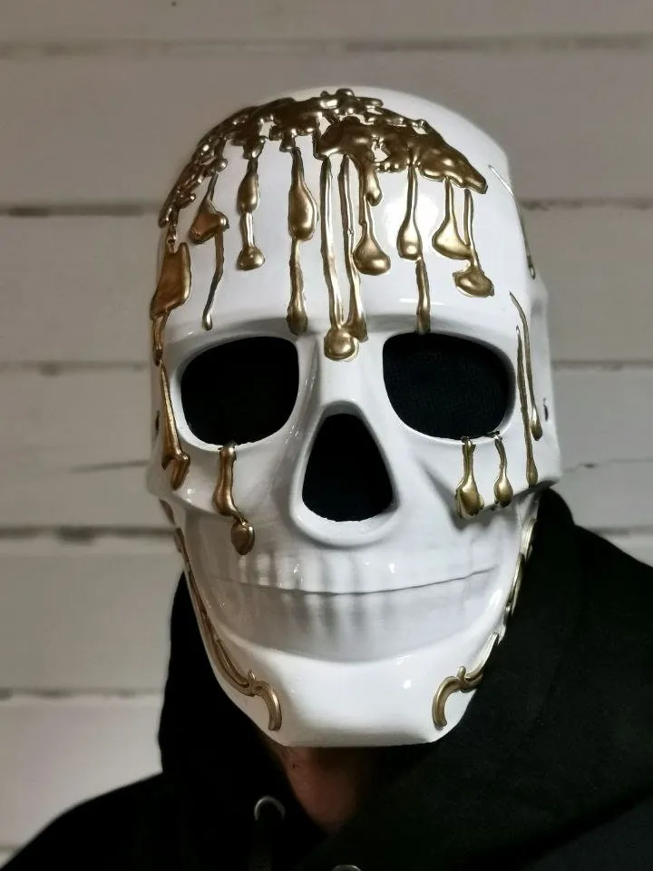 Human Skull Mask, Black Skull Mask, Cosplay Mask, Horror Mask, Moriarty Mask for Halloween Photoshoot or Cosplay