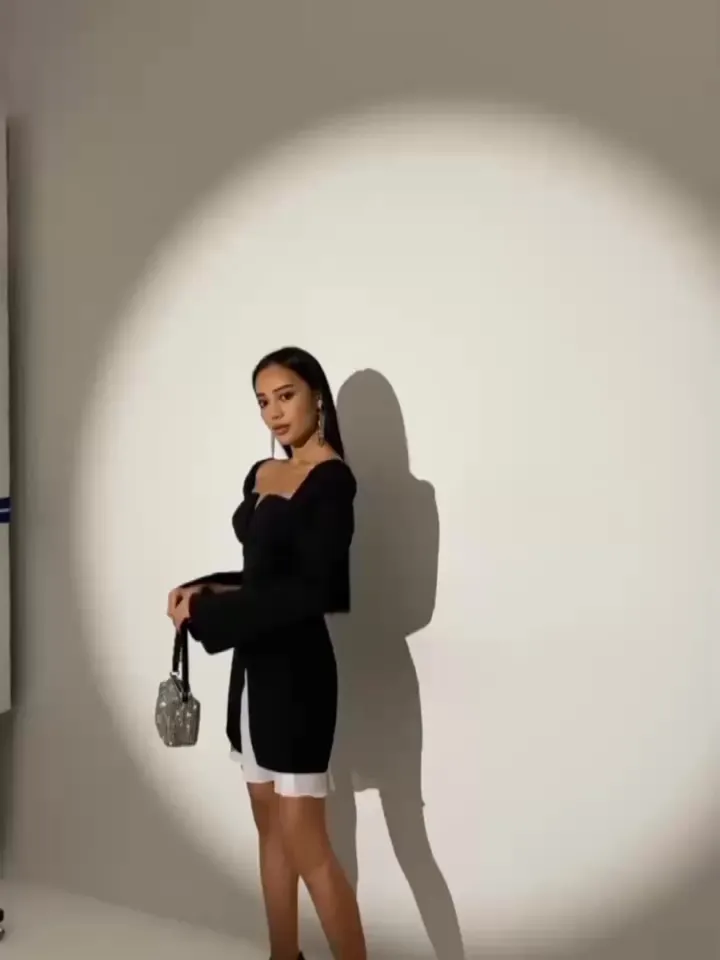 Made to order Short black dress with a white petticoat