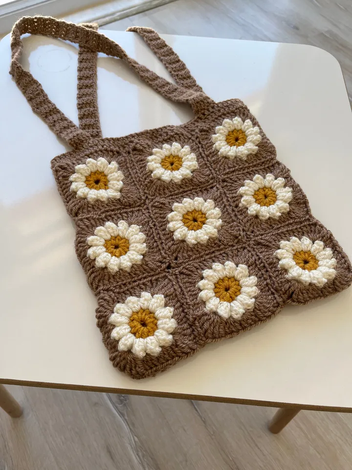 Crochet pattern bag, Daisy bag crochet pattern , crochet bag, crochet bag pattern, crochet summer bag pattern PDF