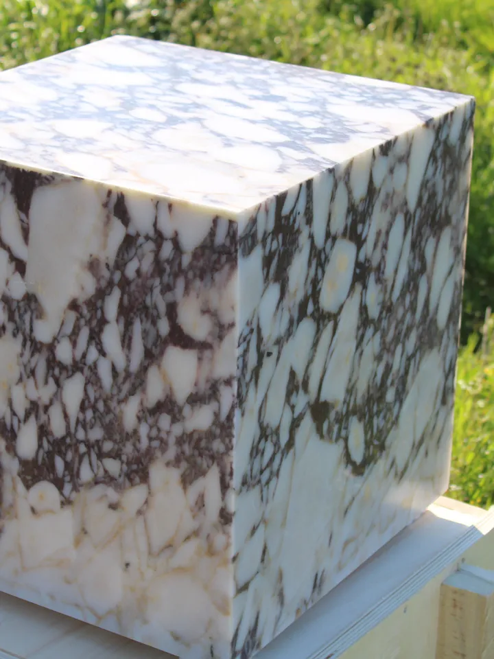 Calacatta Viola Marble side table, end table, italian marble 100% handmade, cube marble, height 40 cm ( 15.7'' ) free shipping