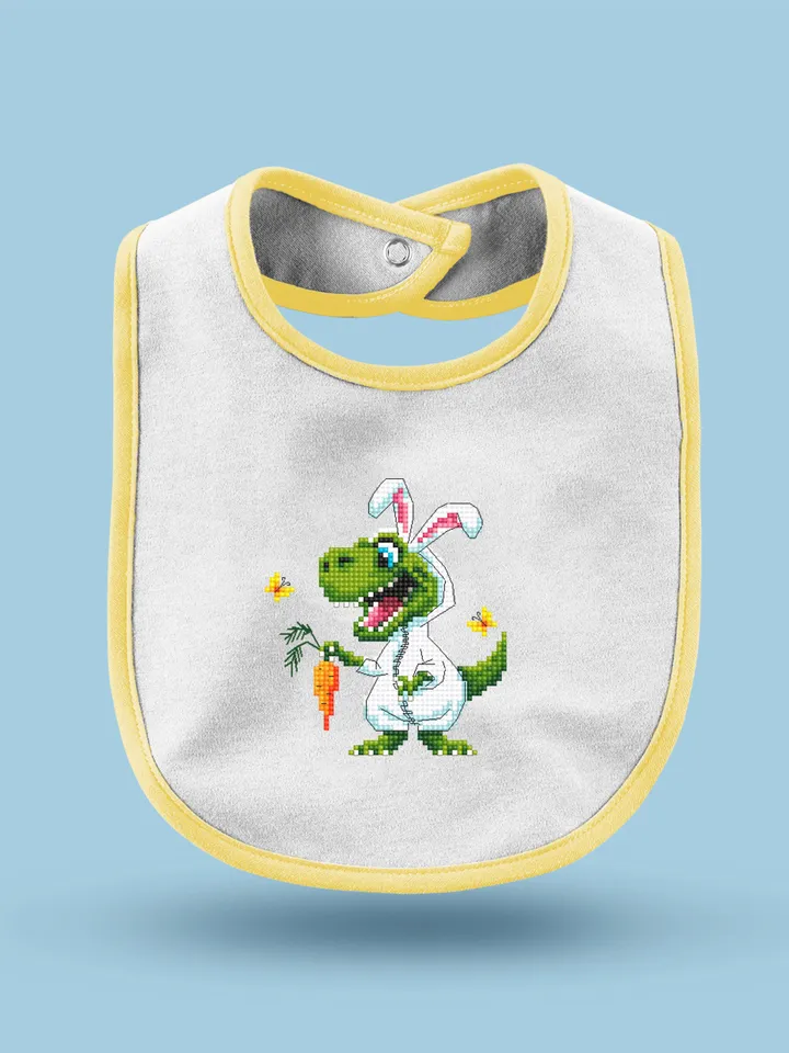 Funny dinosaur easter cross stitch pattern PDF download, Set of 2 small dinosaur cross stitch chart, Cute dino pattern digital PDF #T31
