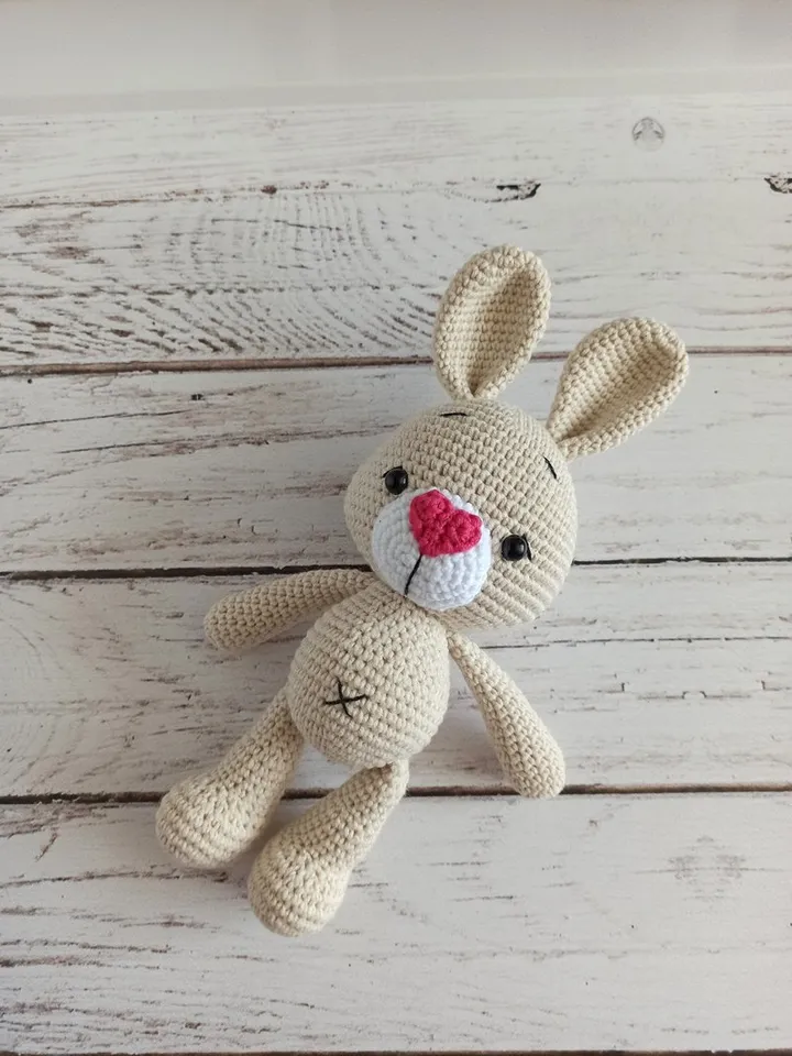Hand woven bunny,stuffed toys animals, Christmas gift for kids, first toy,