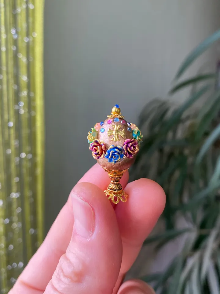 Faberge egg. Easter Egg. Miniature. 1:12.