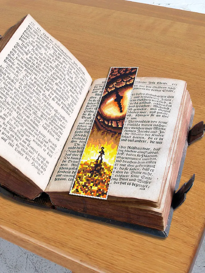 Fantasy Dragon bookmark cross stitch download PDF Fairy movie cross stitch, Magic handmade bookmark digital PDF, Wizard world, Fantasy bookmark #B87